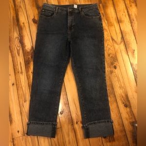 Diane Gilman - Cuffed/Cropped Stretch Jeans - size 10